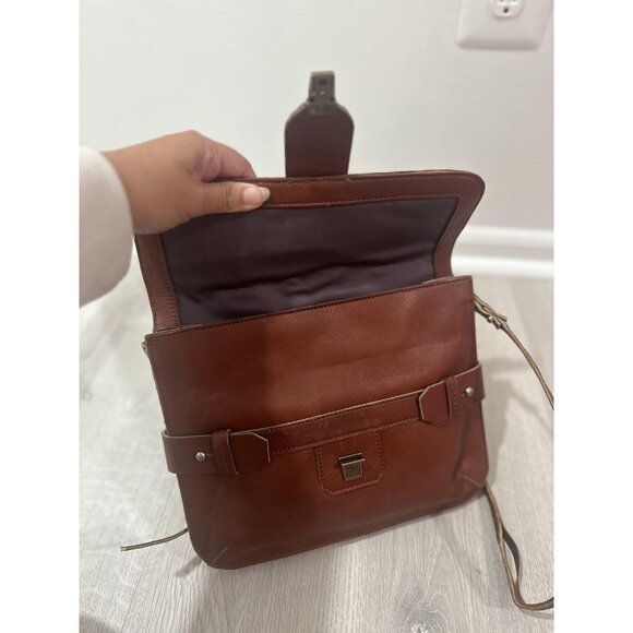 Kooba Satchel Crossbody Bag Womens Brown‎ Leather Top Handle Adjustable Strap - Picture 10 of 13